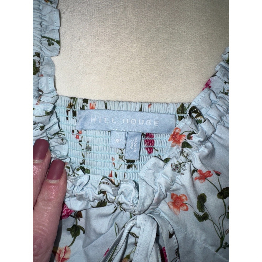 Hill House Ophelia Mini Dress - Light Blue and Pink New without Tags Sz M (365) - Picture 3 of 4